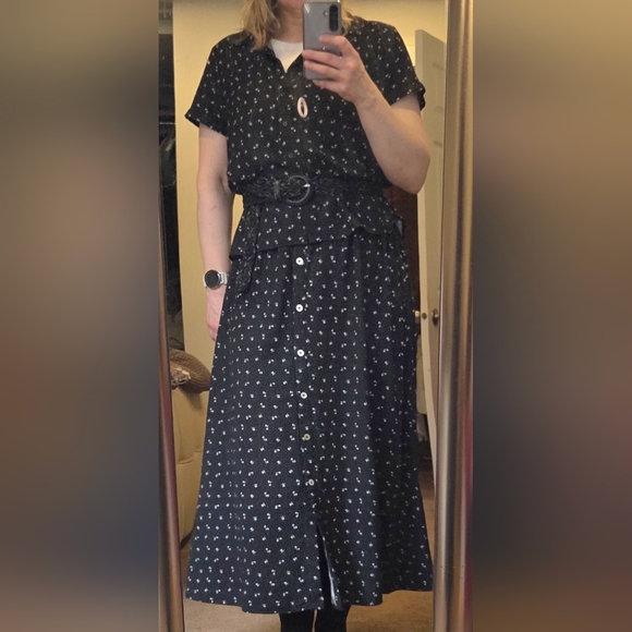 Twik Black and White Floral Blouse And Skirt Set - Picture 4 of 4